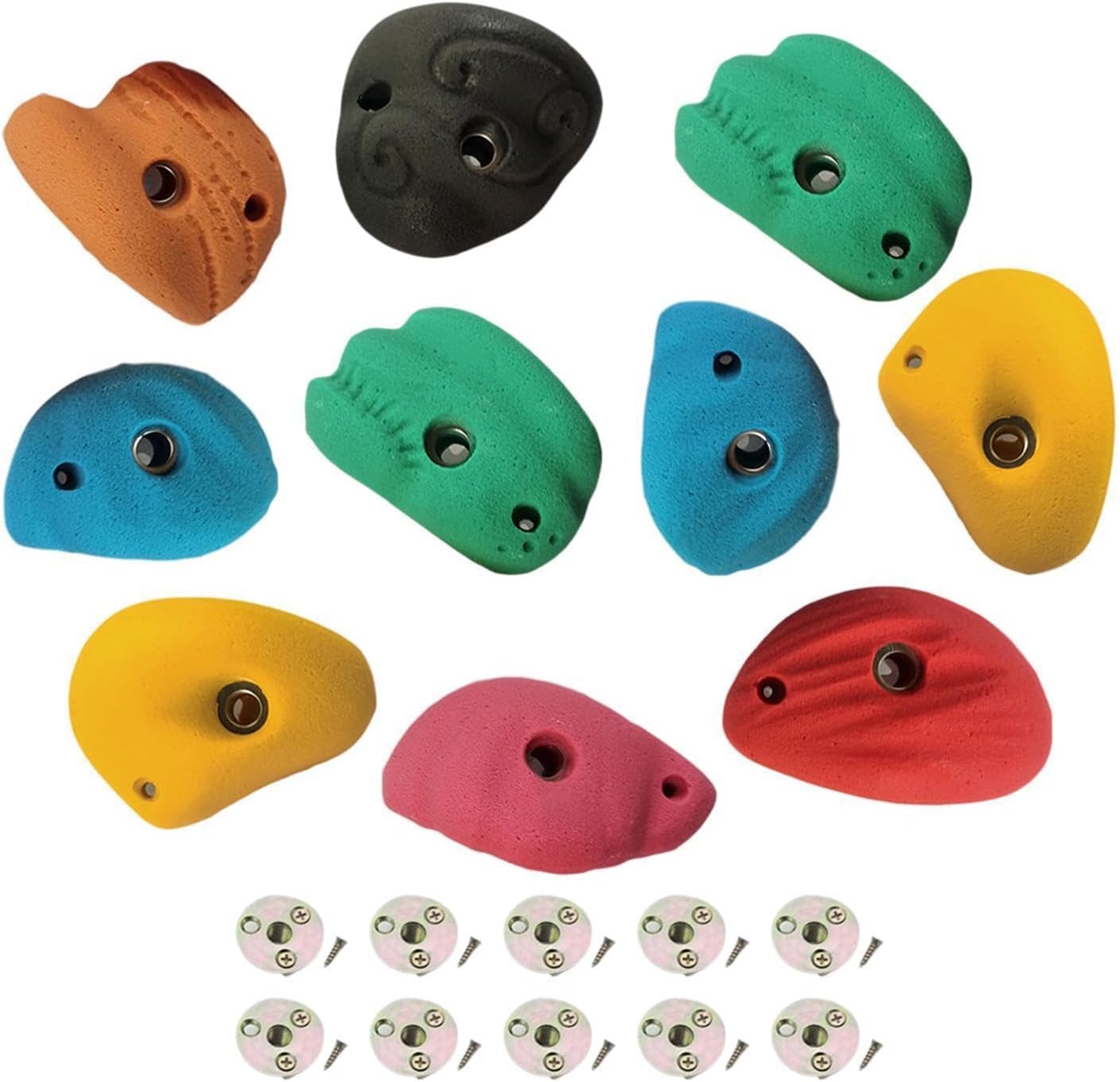 ロッククライミングホールド クライマーコーストレーニング用 テクスチャードグリップ 耐久性に 高強度樹脂 様々な形状 スキル構築