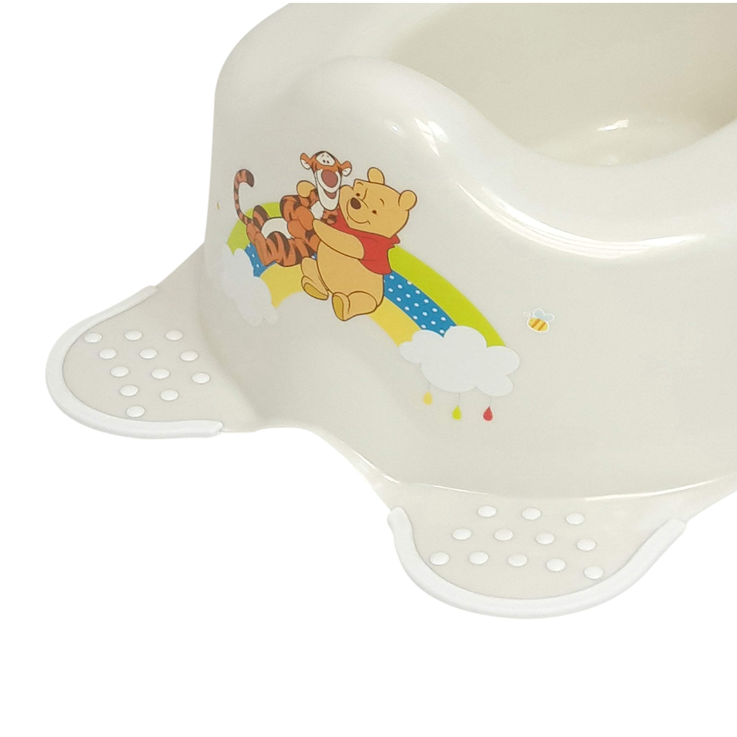 3er Set Z: Perla Premium Disney Winnie The Pooh Perla Blanco Kinder-Toilettensitz + Zweistufiger Taburete Escalón + Orinal Reductor