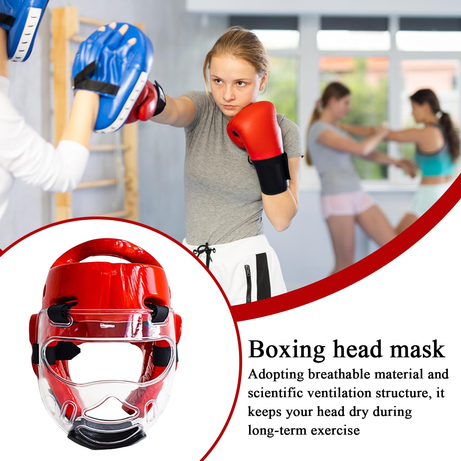 Kickboxing - Protector de cabeza para artes marciales mixtas, equipo de entrenamiento ligero para artes marciales, sparring, muay thai y karate