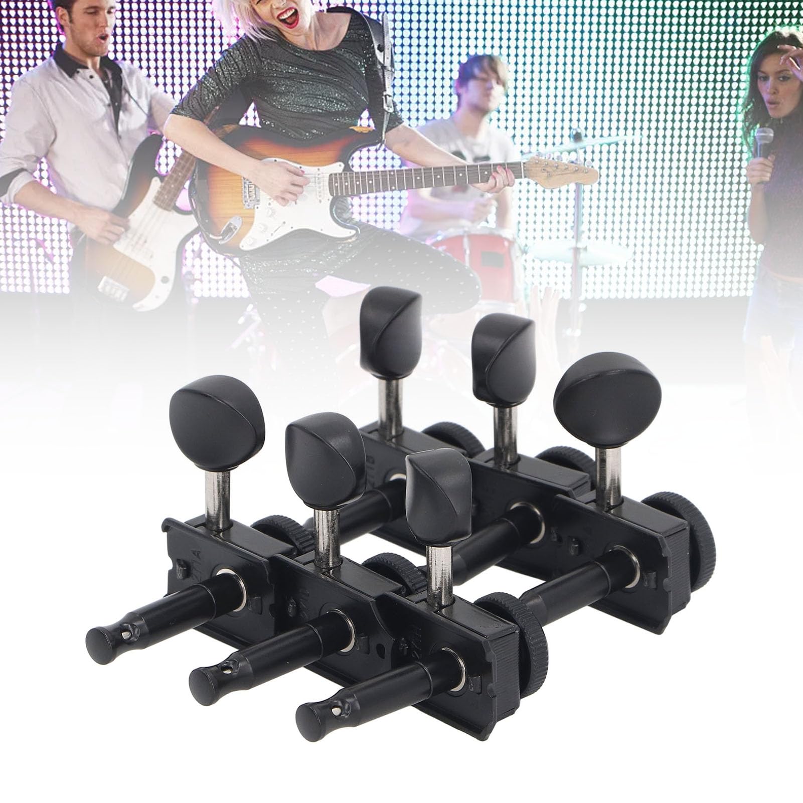 Afinadores de Bloqueo de Guitarra, 6 Teclas de Afinación de Cuerdas de Bloqueo Izquierdo, Cabezal de Máquina, Piezas Clásicas Acústicas para la Mayoría de las Guitarras Acústicas