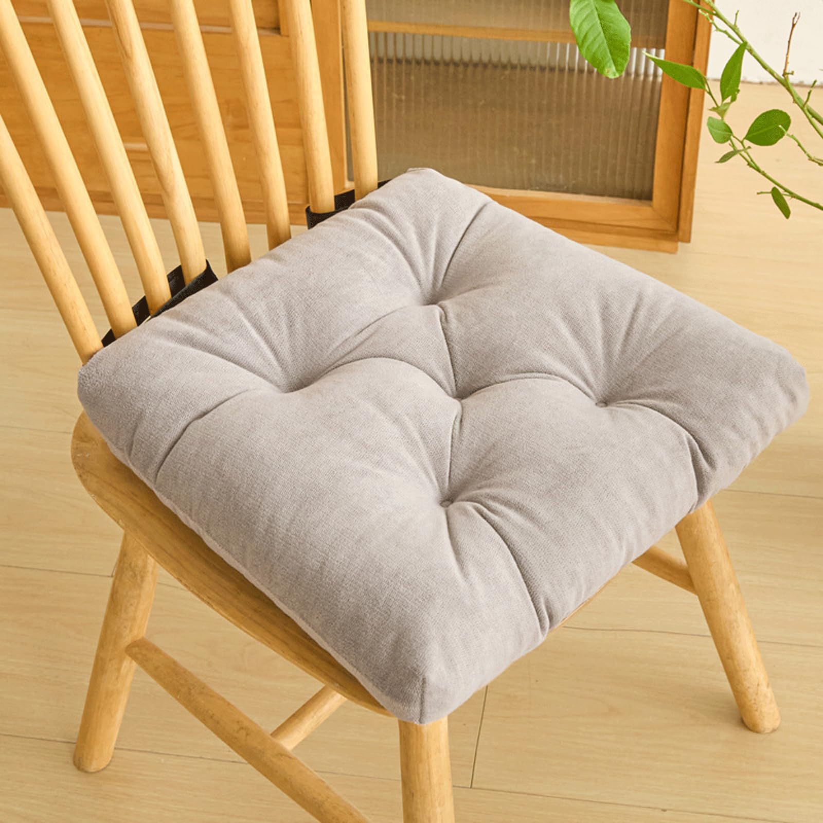 Coussin de chaise de bureau gris 40x35cm assise lavable et antidérapante