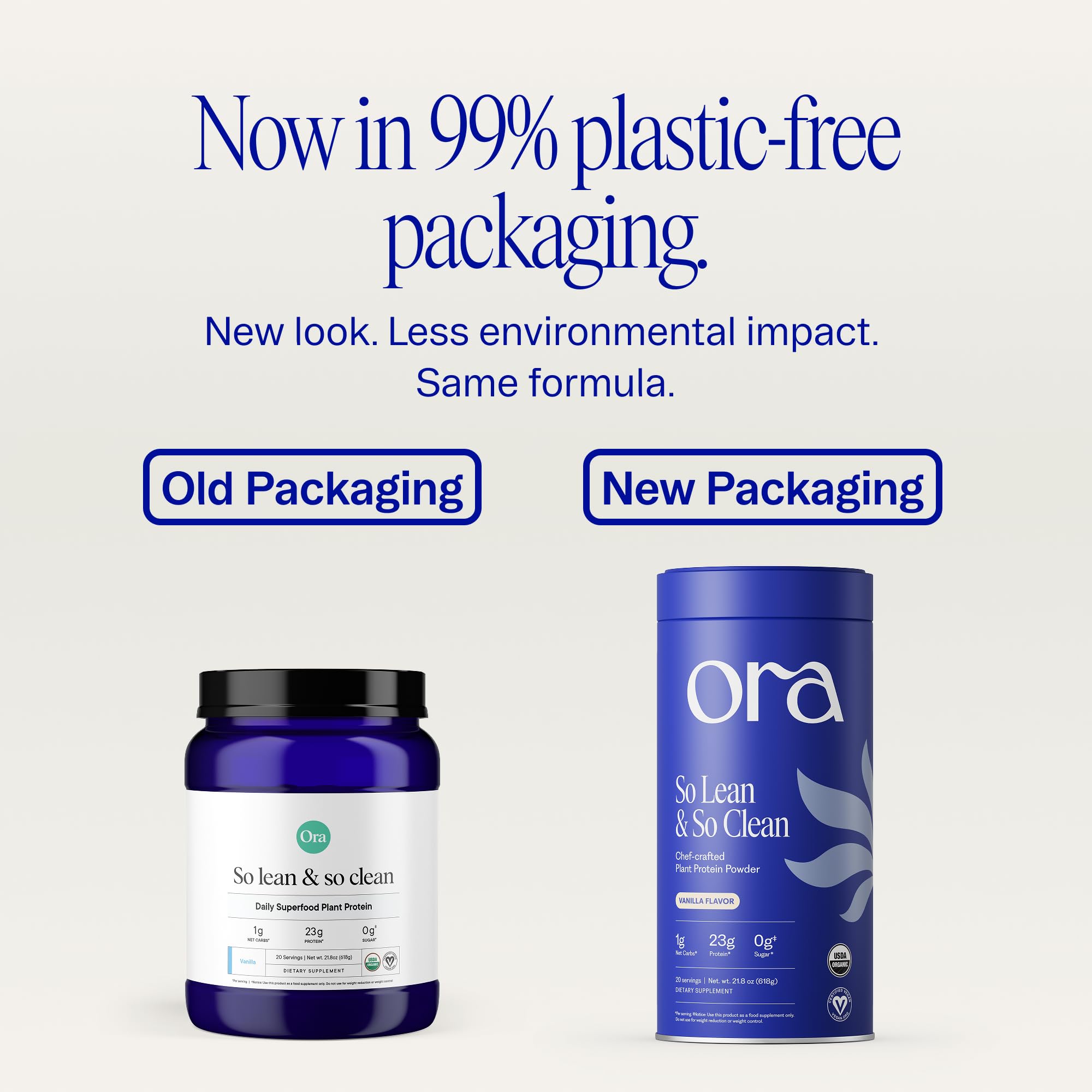 Ora Organic Vegan Protein Powder for Women & Men - Vanilla, 20 Servings — Amazon image 2