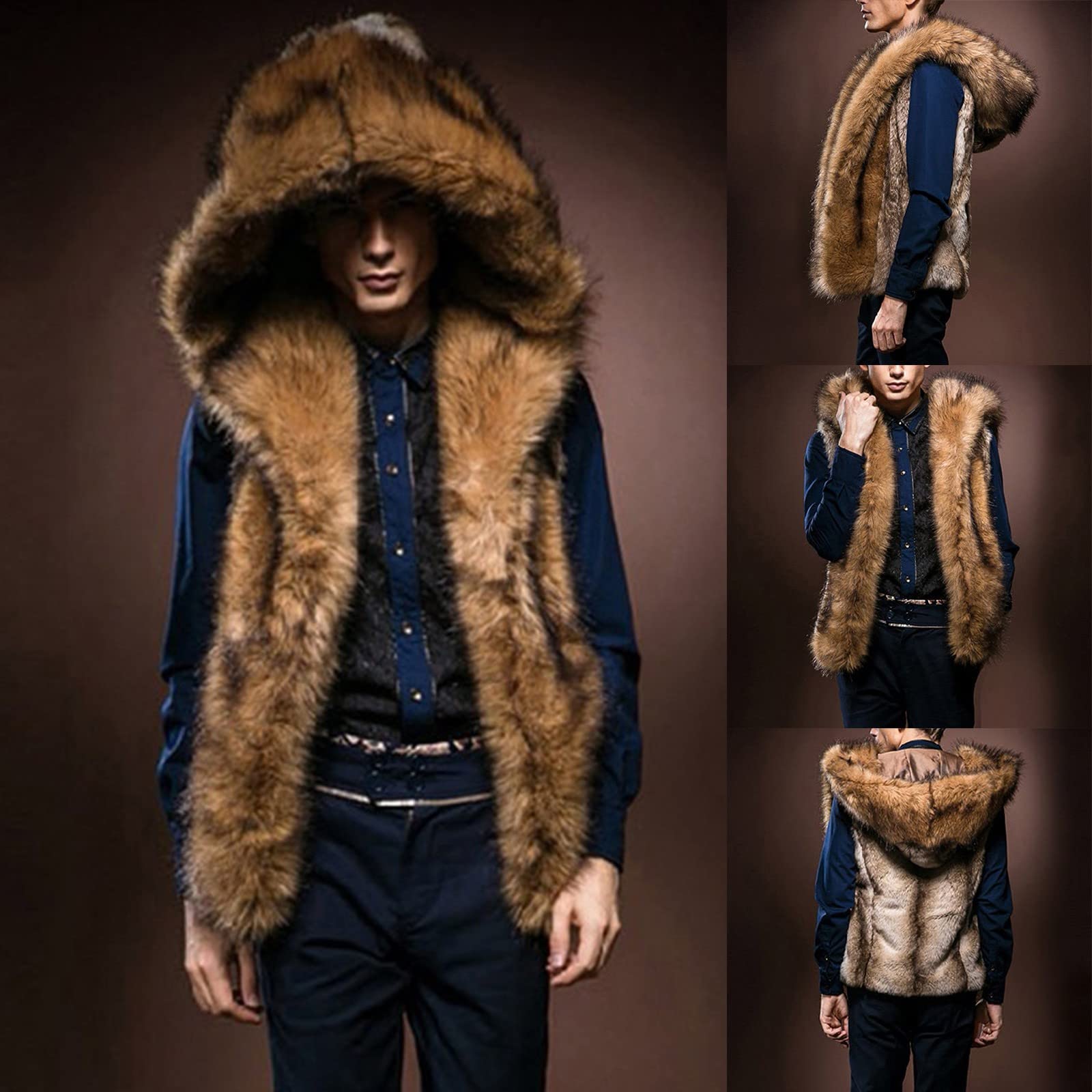 Cappotto lungo soffice da uomo caldo montagna leggero sottile soffice giacca sherpa sfocata addensare morbida giacca di peluche capispalla invernale calda peluche soffice giacca capispalla