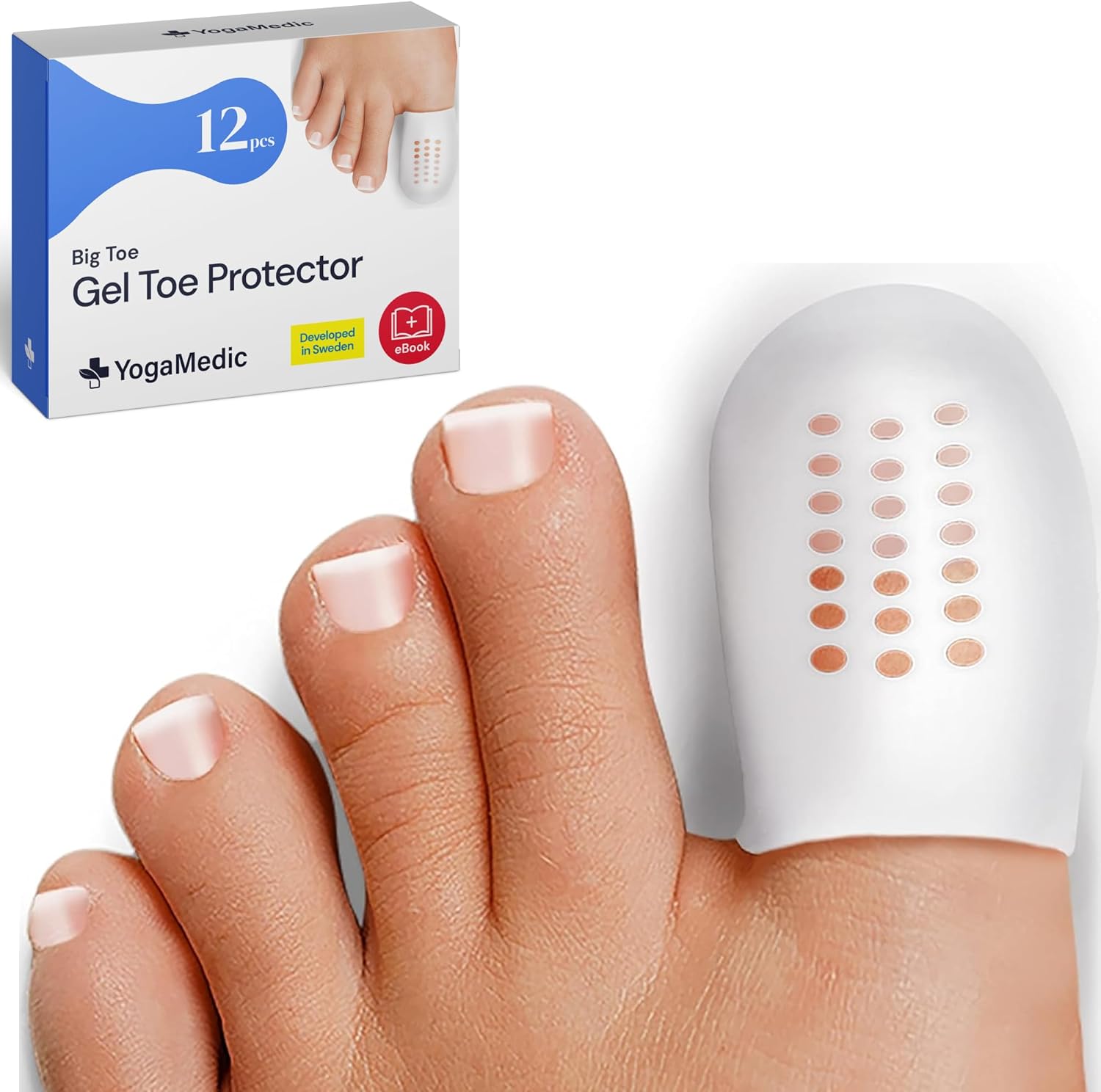 YOGAMEDIC Toe Protection Big Toe can be Cut to Size 12 Pieces Toe