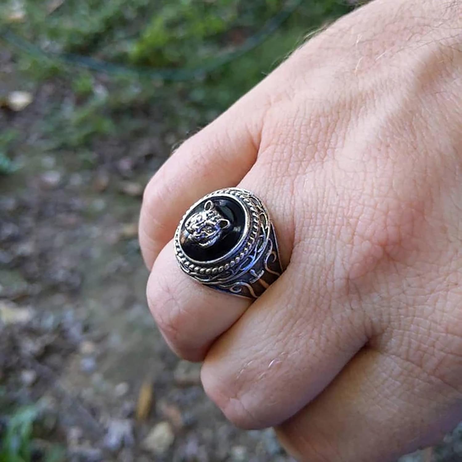 Captain Hector Barbossa Ring, Solid 925 Sterling Silver Ring, NATURAL Black ONYX Gemstone, The Pirates of the Caribbean Ring, Gift for Him, Kohi Ring, UNISEX Ring