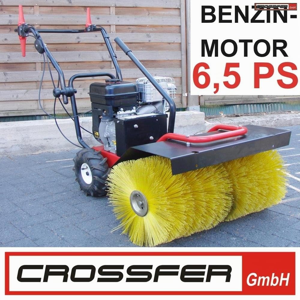 CROSSFER Benzin Kehrmaschine 6,5PS mit verstellbarer Bürste