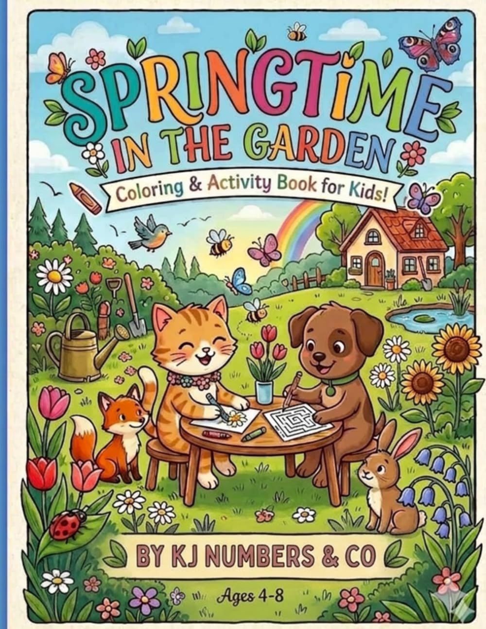 Spring Time in the Garden: Coloring and Activity Book for Kids