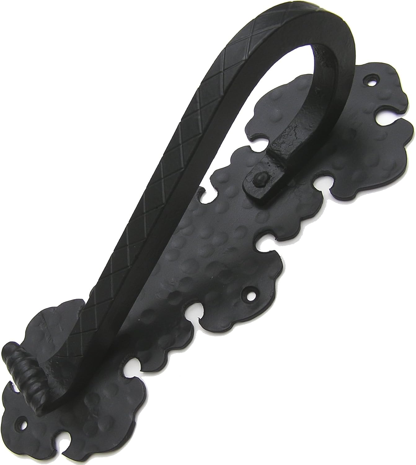 Agave Ironworks PU02704 Square Handle Gothic Scroll Pull, Dark Bronze