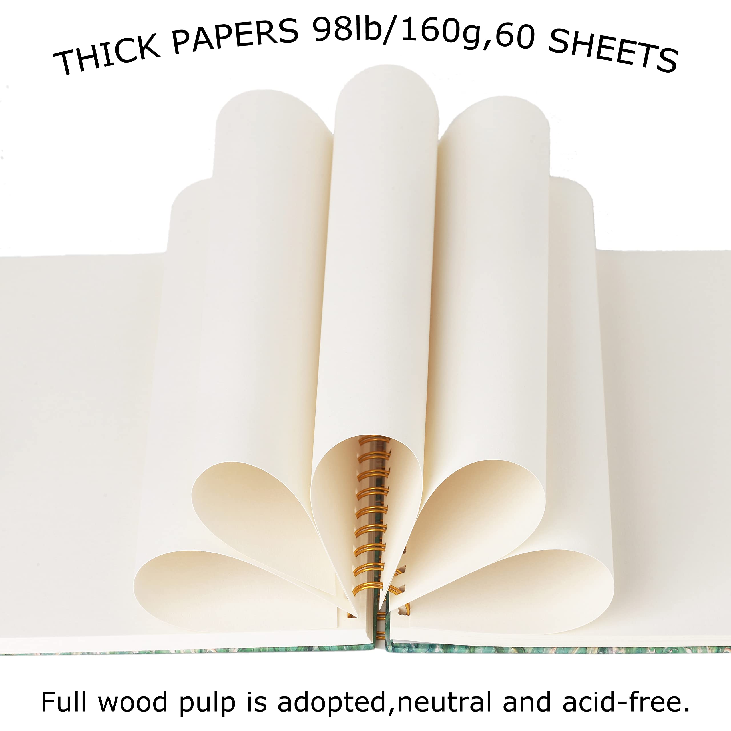 Van Gogh Aesthetic Art Mixed Media Sketchbook,98lb/160gsm Acid Free Thick Paper Drawing Sketching,1 Pack of A4 Blank Spiral Bound Journal Notebook,Premium Sketch Pad Book for Kids Student and Adult - Image 2