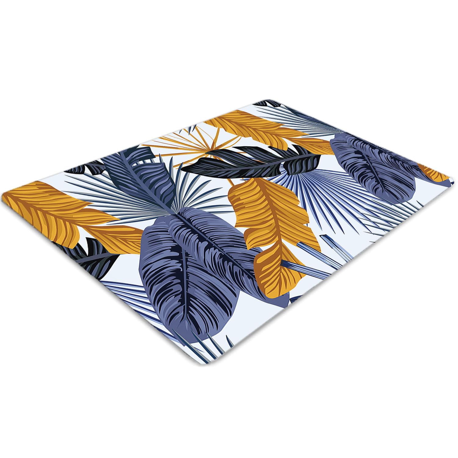 Protège-tapis pour chaise 120x90 cm en PVC premium au motif feuilles de palmier
