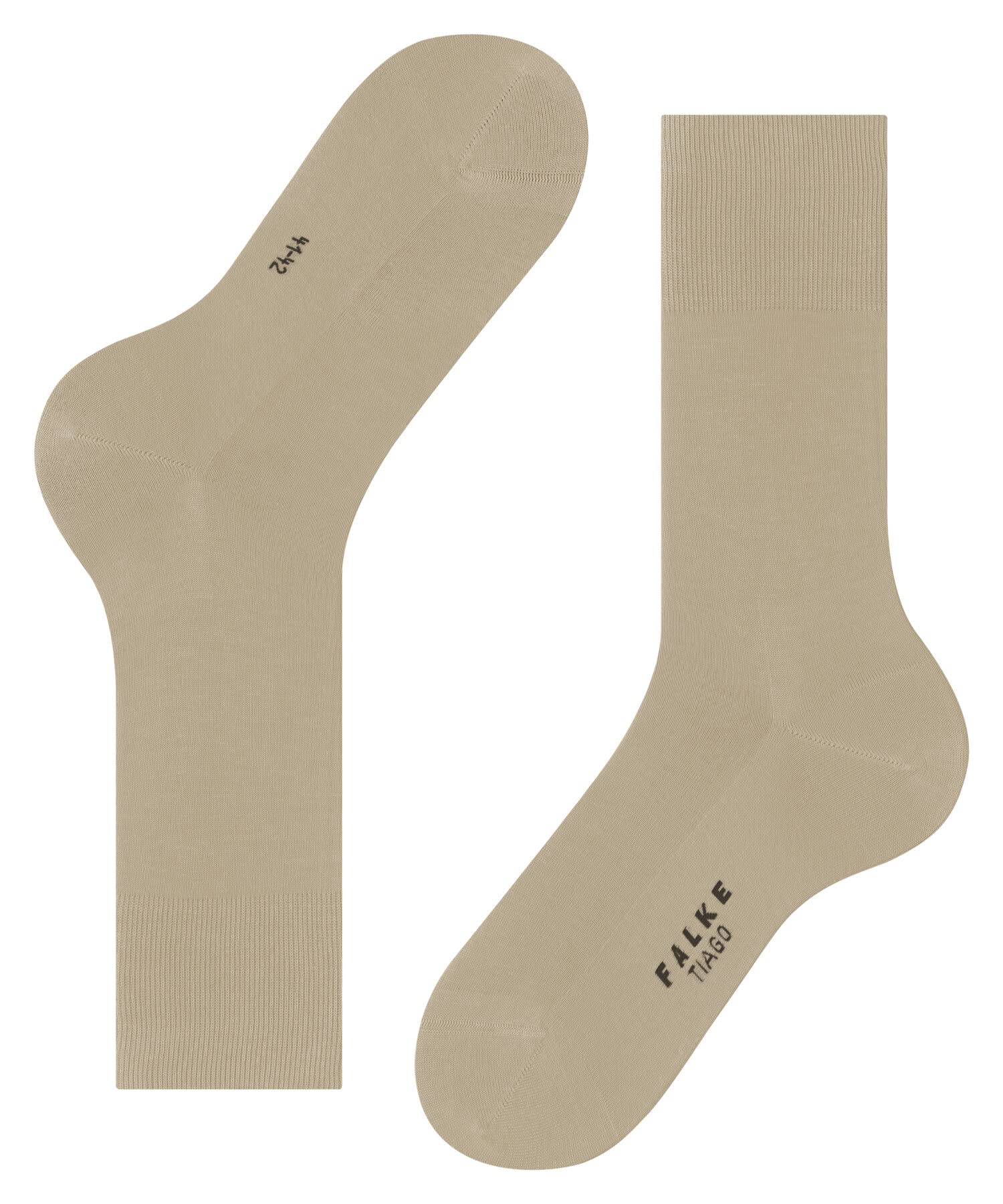 FALKE Mężczyźni Skarpety Tiago M So bawełna fil d´Écosse jednokolorowe 1 Para, Beżowy Silk 4097, 45-46