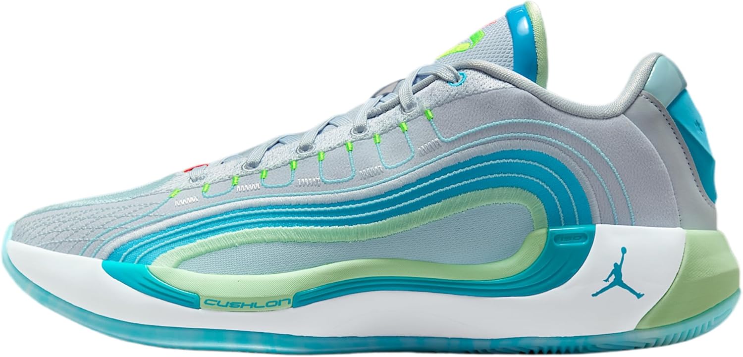 Nike Luka 4 "Navigator Basketball Shoes (Football Grey/Copa/Vapor Green/Laser Blue) Size 9.5