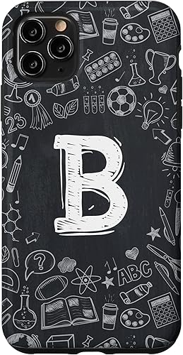 Funda para iPhone 11 Pro Max para profesor, letra B, bonita pizarra negra Funda para iPhone 11 Pro Max para profesor, letra B, bonita pizarra negra