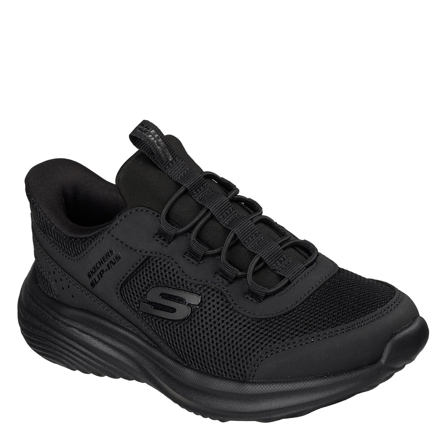 Skechers Boys Black Kids Slip On Trainers in Size 3, Sports Direct