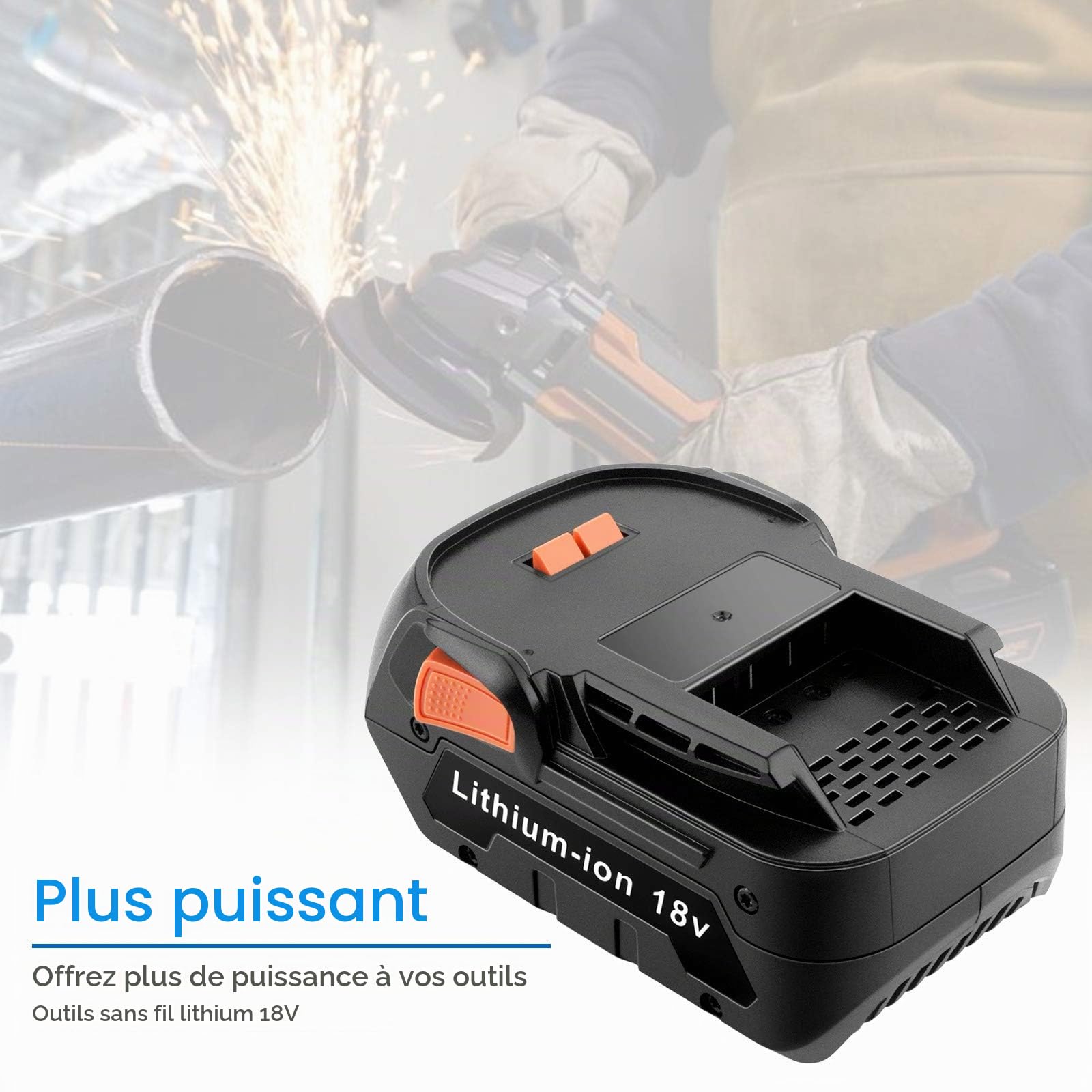 Li-ION 5,0 Ah 18V L1840R Batterie Compatible avec AEG 18V Batterie L1850R L1830 L1815 L1815R L1830R L1840 L1840R