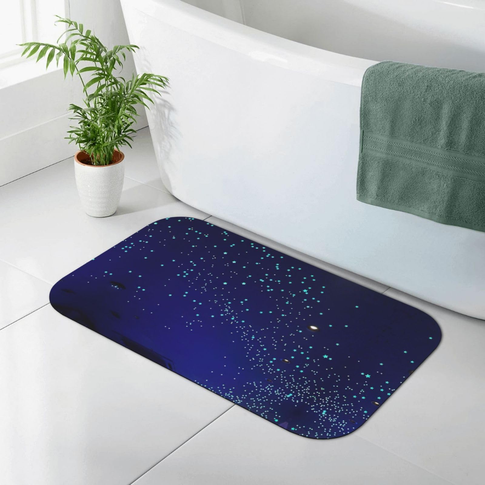Tapis de douche antidérapant séchage rapide en terre de diatomée 50x80 cm