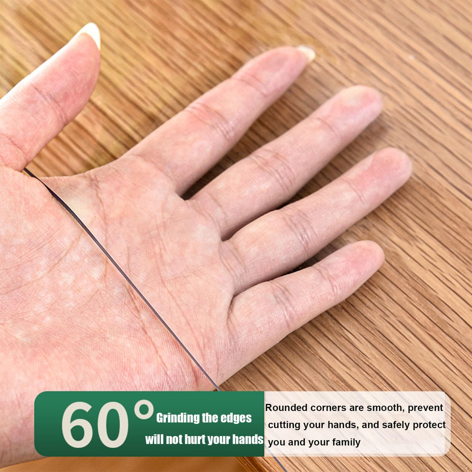 Generico Copritavolo Trasparente Protettivo da 2 mm di Spessore Copritavolo Trasparente in PVC, Tappetino da scrivania Impermeabile per Cucina, cassettiera, scrivania, Tavolo da Pranzo(90 * 120cm)