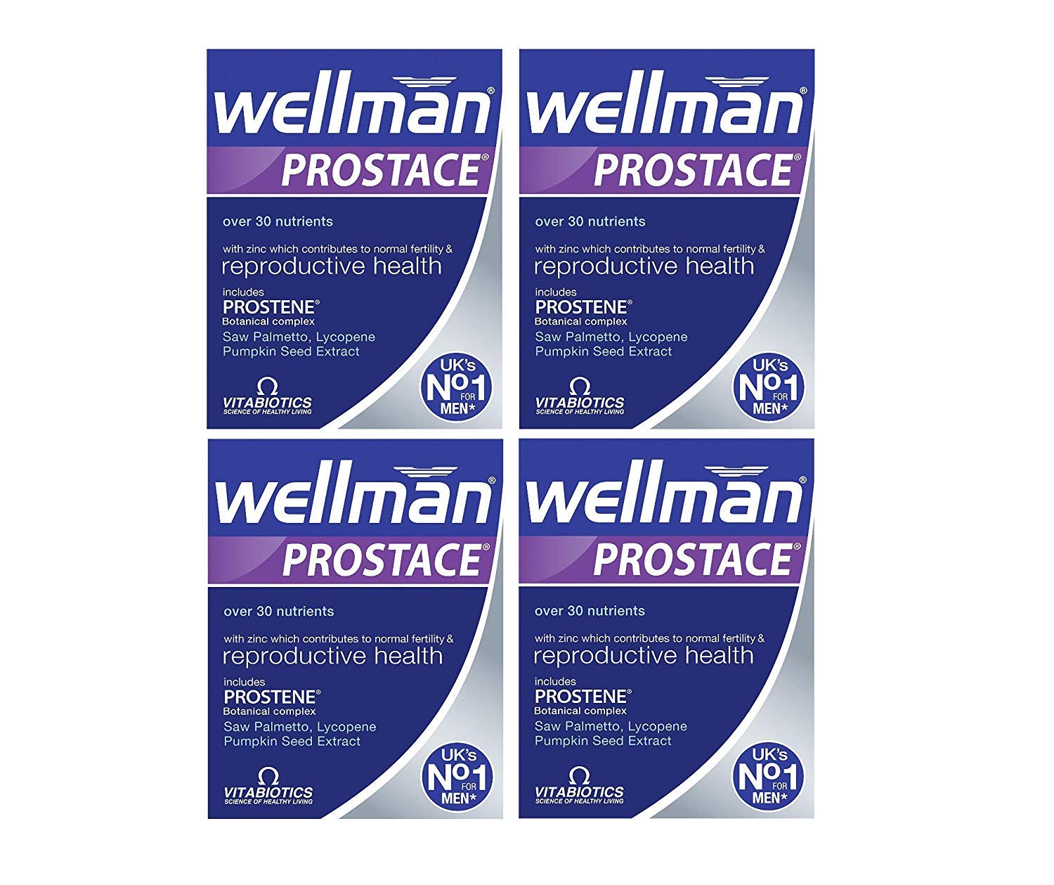 Buy 4 Units (Bulk Pack) Vitabiotics Wellman Prostate 60 s Online at