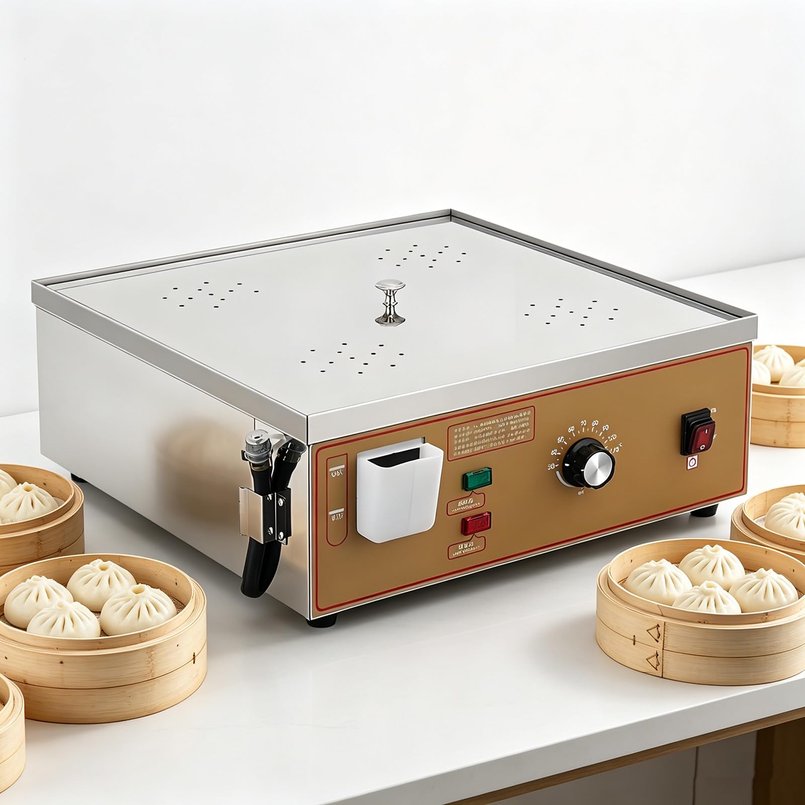 Vaporiera Professionale per Panini, Vaporiera Elettrica per Dim Sum 4holes