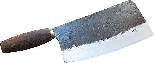 Crude - Cuchillo de chef chino de alta calidad, 8 pulgadas, acero al carbono, hecho a mano