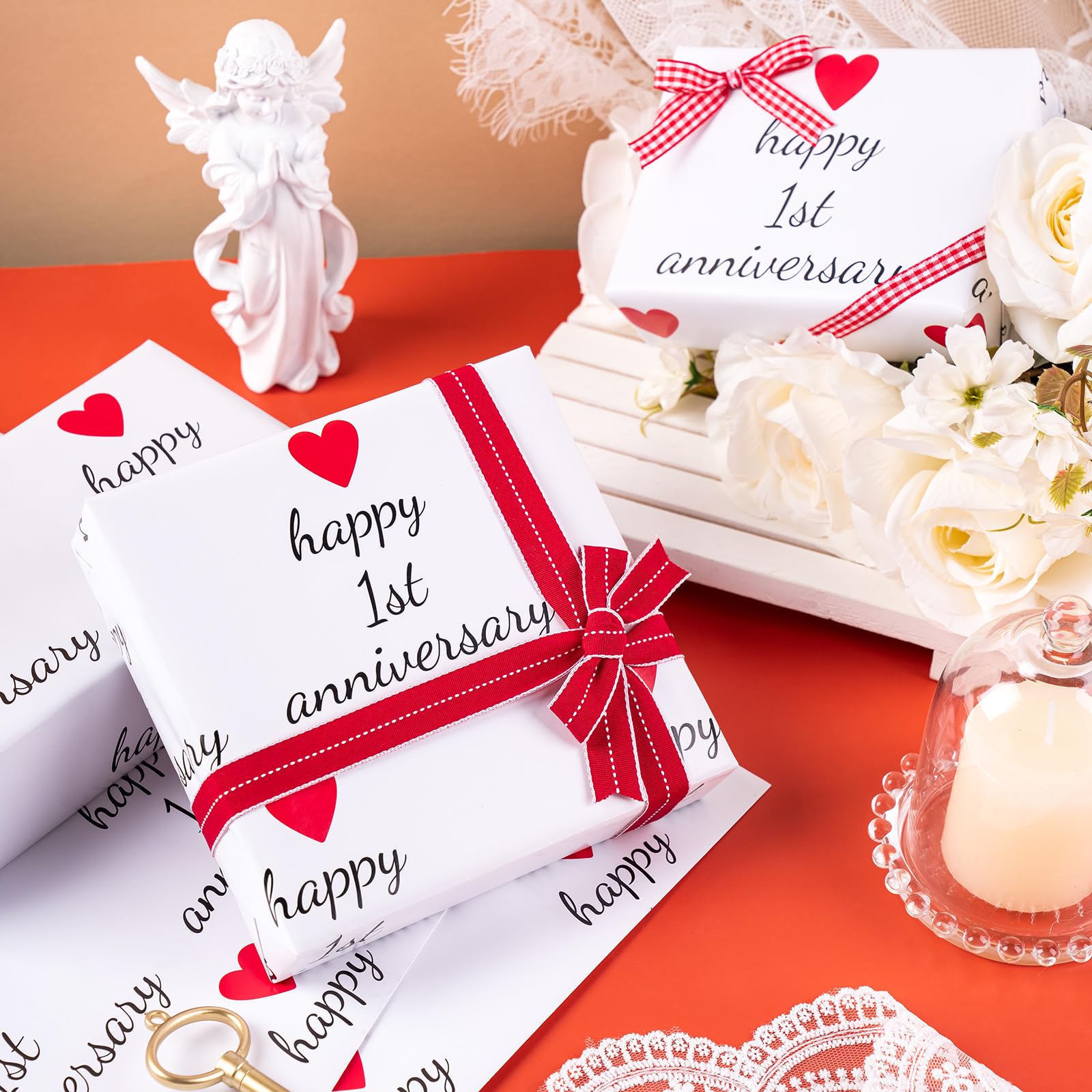 Amazon.com: WRAPAHOLIC Anniversary Wrapping Paper Sheet - 6 Sheets 