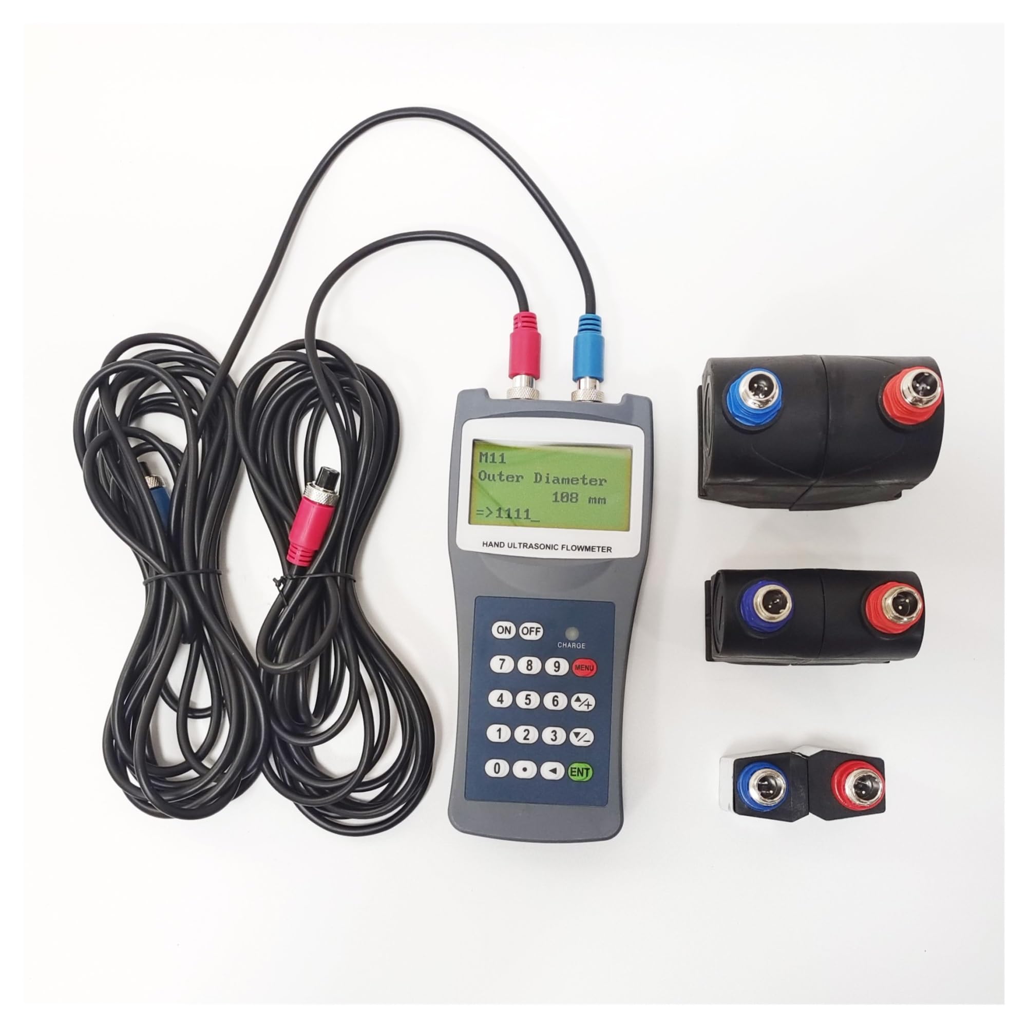 Handheld Digital Water Portable Ultrasonic Flow Meter Clamp On for Industrial Inspection