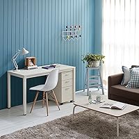 Vista 8 de Need Computer Desk, 47 inch Home Office Desk, Modern Simple Style Home Office Gaming Desk, Basic Writing Table for Study Student, White