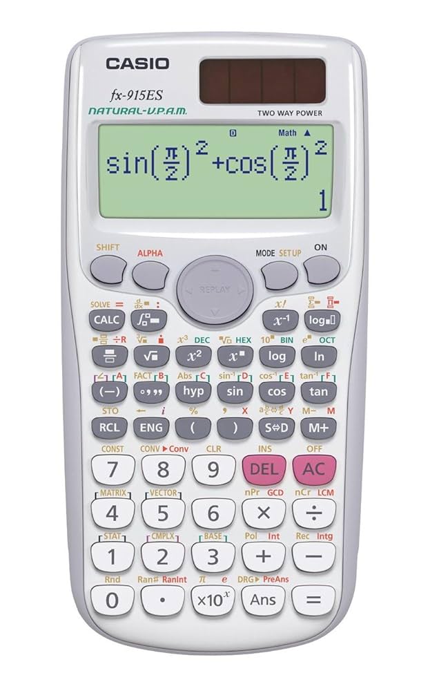 (未使用･未開封品)　カシオ 関数電卓 数学自然表示 441関数 10桁 fx-915ES-BK ブラック 60wa65s Amazon | カシオ 関数電卓 数学自然表示 441関数 10桁 fx-915ES