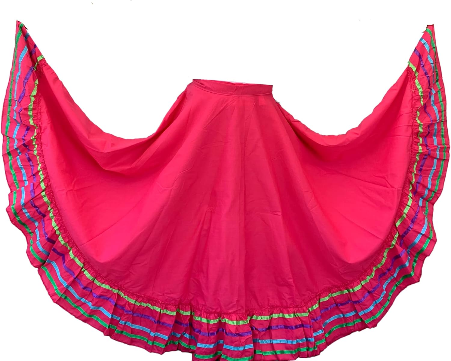 Folklorico Half Cirlce Skirts, Falda Profesional de Medio Vuelo, Womens Skirt One Size Waist