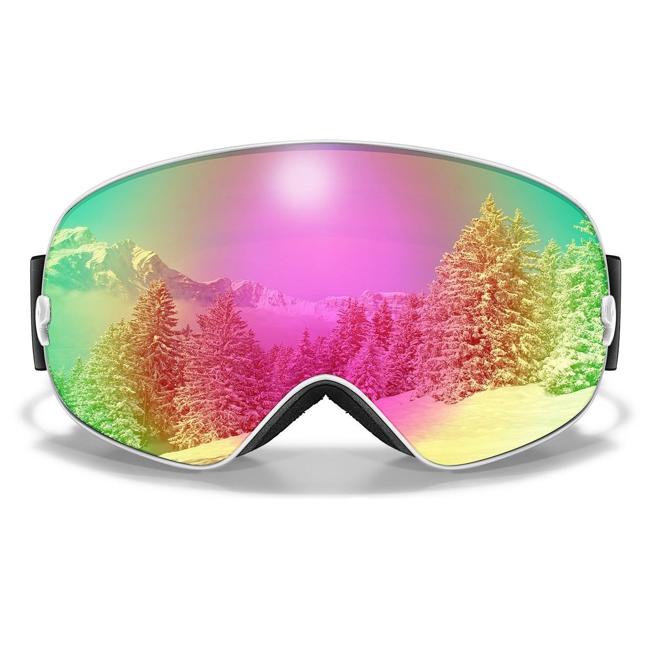 Lunettes de ski coupe-vent pour homme et femme, double pont, anti-buée, anti-reflets, protection UV