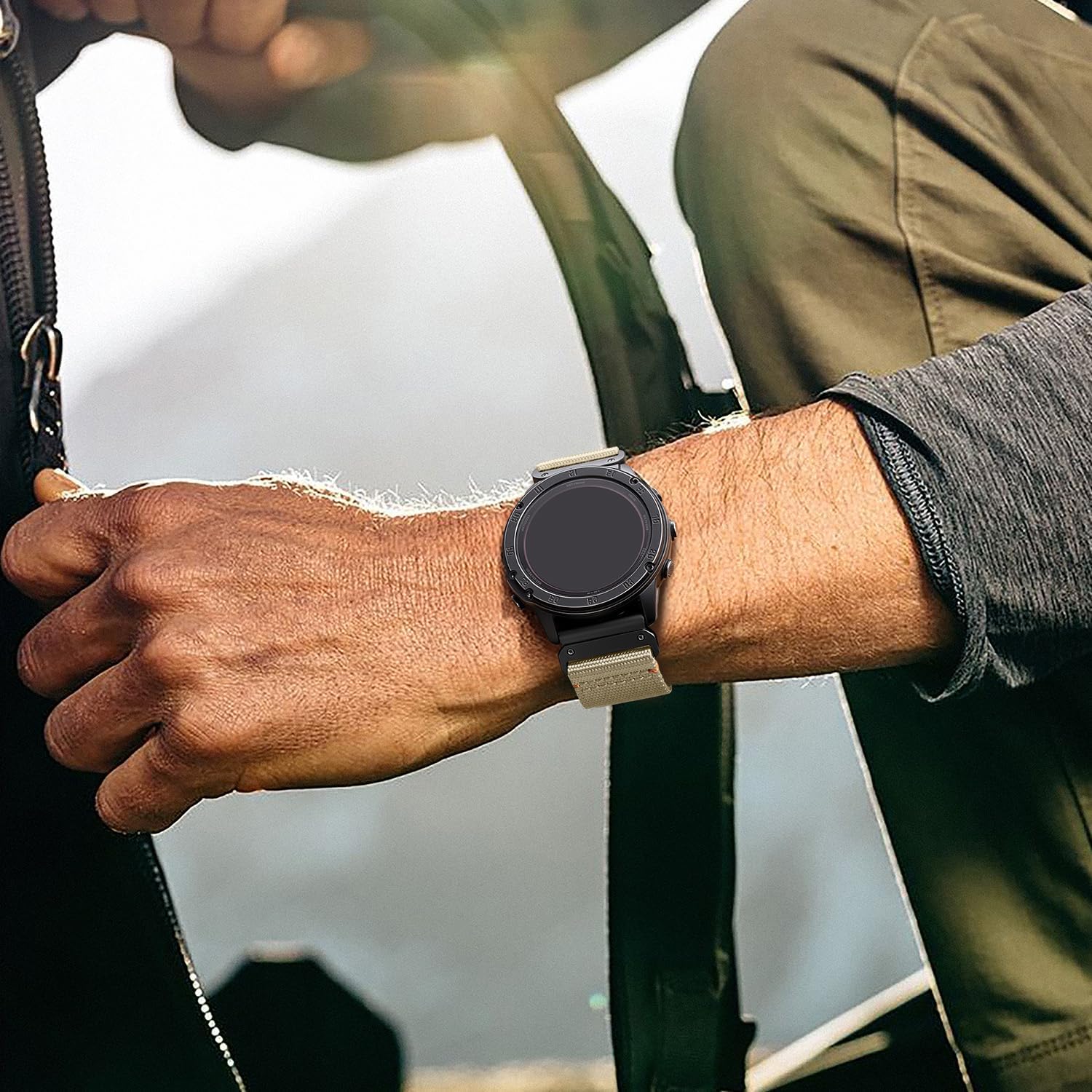 Bandletic Compatible with Garmin Instinct Watch Bands - 22mm Quick Fit Rugged Nylon Replacement Band for Fenix 8 E 47mm/7 6 Pro/5 Plus/Instinct 2 3 E 45mm/Forerunner 970 965/Approach S70 S62/Epix Pro - Image 8