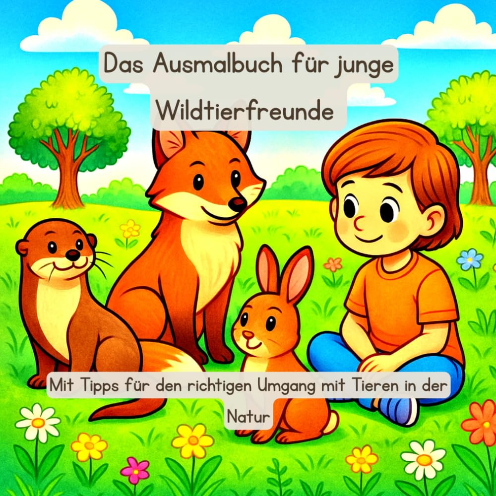 Das Ausmalbuch für junge Wildtierfreunde: Mit Tipps für den richtigen Umgang mit Tieren in der Natur (Tierfreunde entdecken…)
