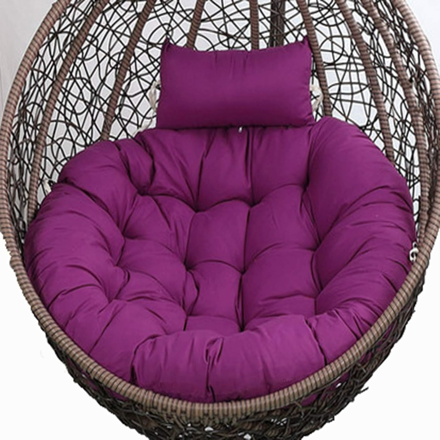ERTsrhFD Chair Cushion, Thick Hanging Swing, Anti-Deformation Outdoor Hammock, Rattan Cushions(Purple)