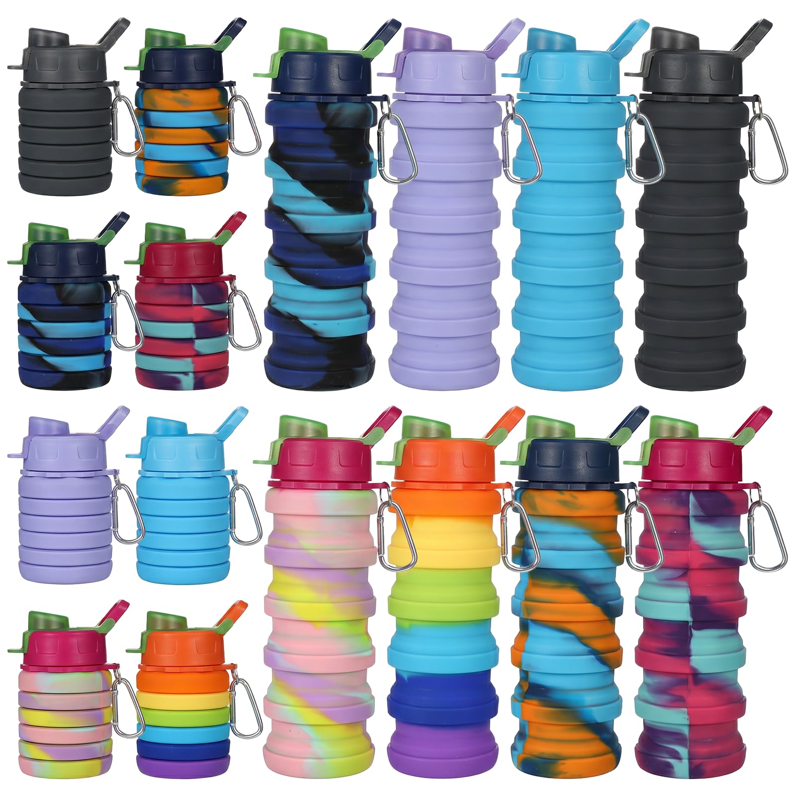 Collapsible Foldable Travel Water Bottle Set Overview