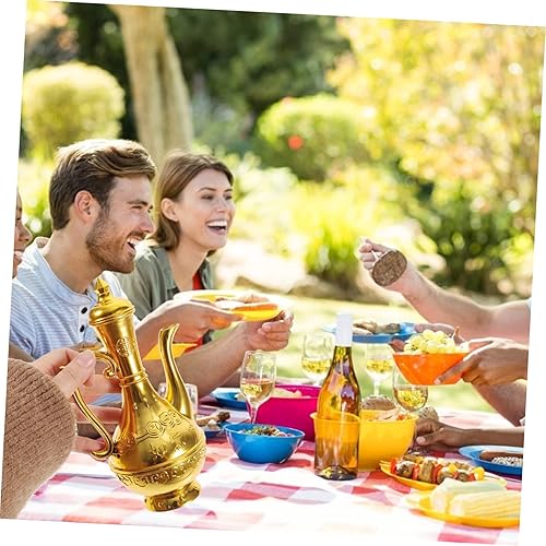 Miniatura 3 de COHEALI Taza de ofrenda budista, 1 juego de tazas de agua dorada con hervidor de agua, cuenco de meditación para yoga, tazas de oración budista,