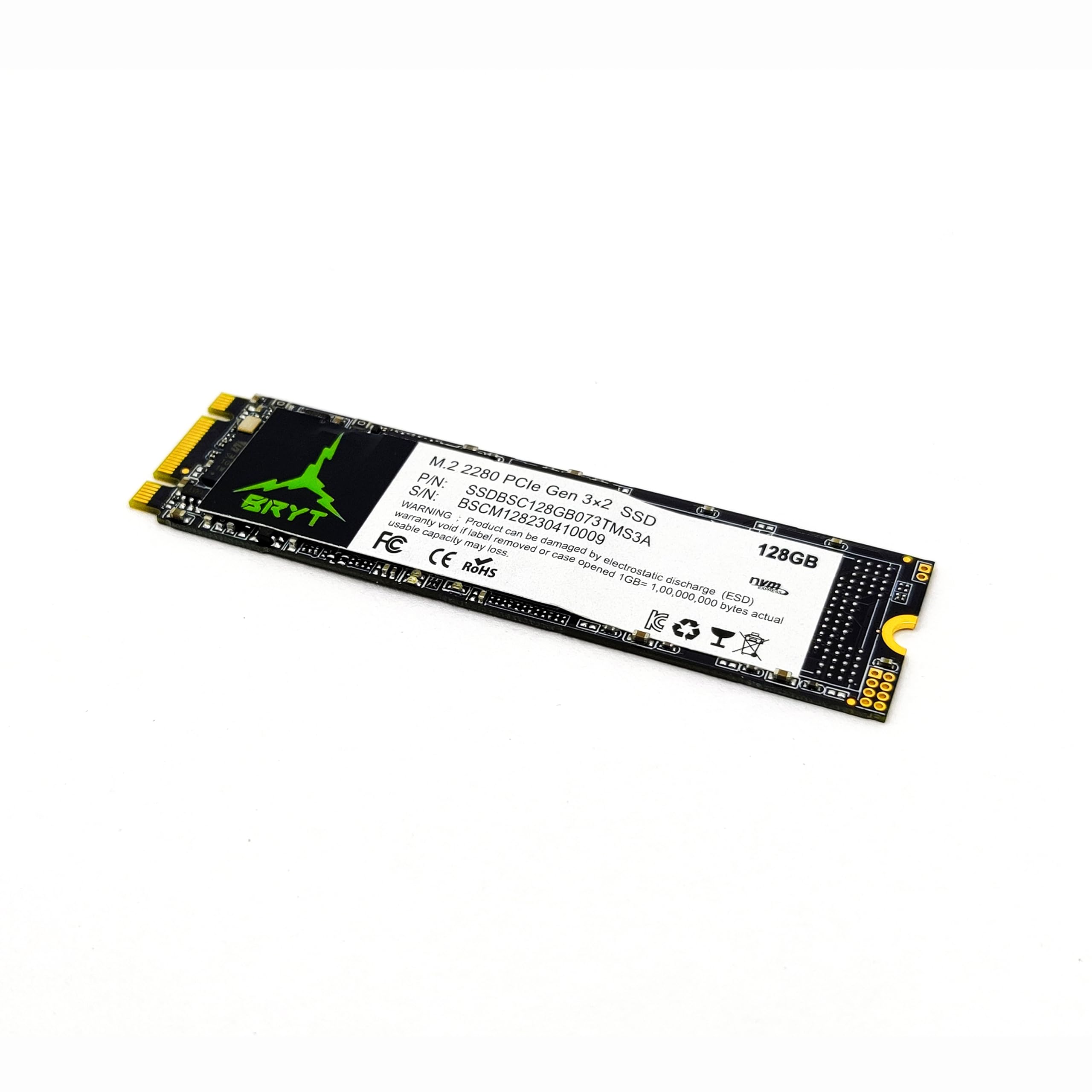 BRYT M.2 2280 PCle Gen 3X2 SSD 128GB Internal Solid State Drive with Read Speed up to 1500 MB/s & Write Speed up to 900 MB/s (B0D21VTJWN) Amazon Price History, Amazon Price Tracker