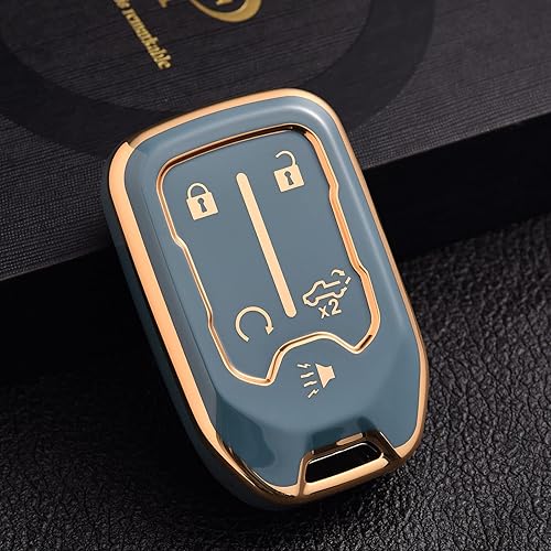 Miniatura 2 de ELOHEI Funda para llavero para Chevy, accesorios de funda para llavero para Chevrolet Silverado Suburban Tahoe GMC Acadia Sierra Terrain Yukon