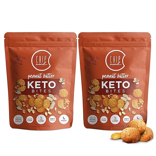 ChipMonk Bocaditos de galletas Keto, deliciosos, bajos en carbohidratos, aptos para diabéticos, 0.04 oz de carbohidratos netos, sin gluten, sin