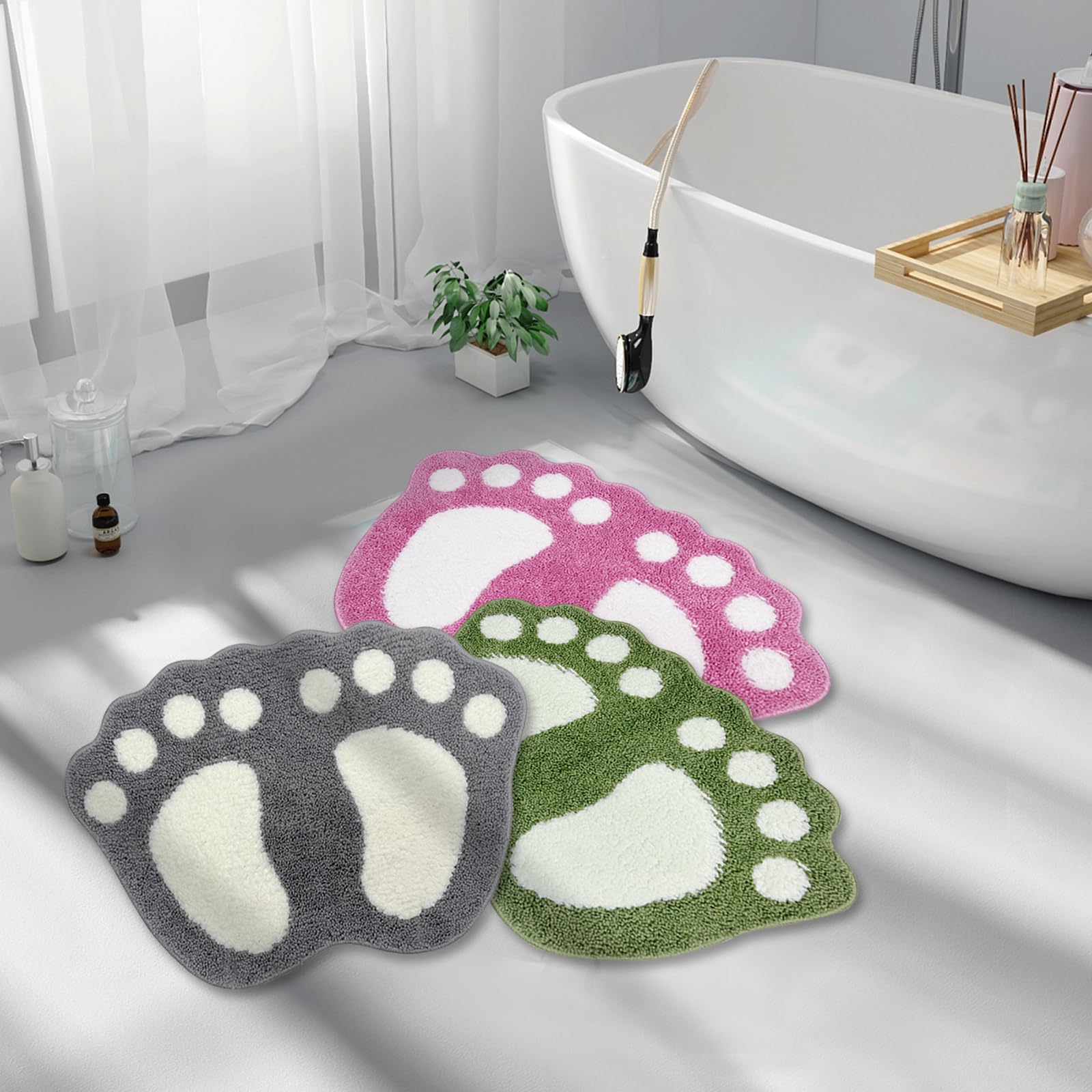 Alfombra De Baño De Felpa Suave Y Absorbente De Microfibra Que Se Seca Rápidamente, Felpilla De Lujo, Lavable A Máquina, Alfombras Para Bañera Y Ducha