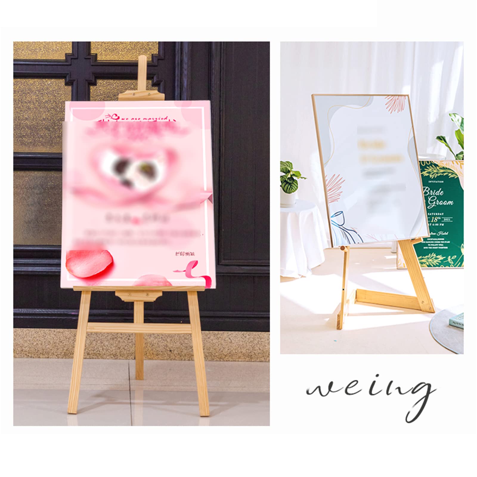 Cavalletto da 150 cm, cavalletto professionale per artisti, telaio ad A, cavalletto in legno, cavalletto portatile e pieghevole per pittura e schizzi