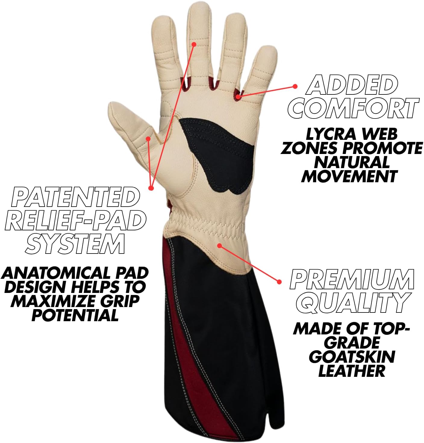 Bionic Women's Rose Pruning Gardening Gloves (One Pair)