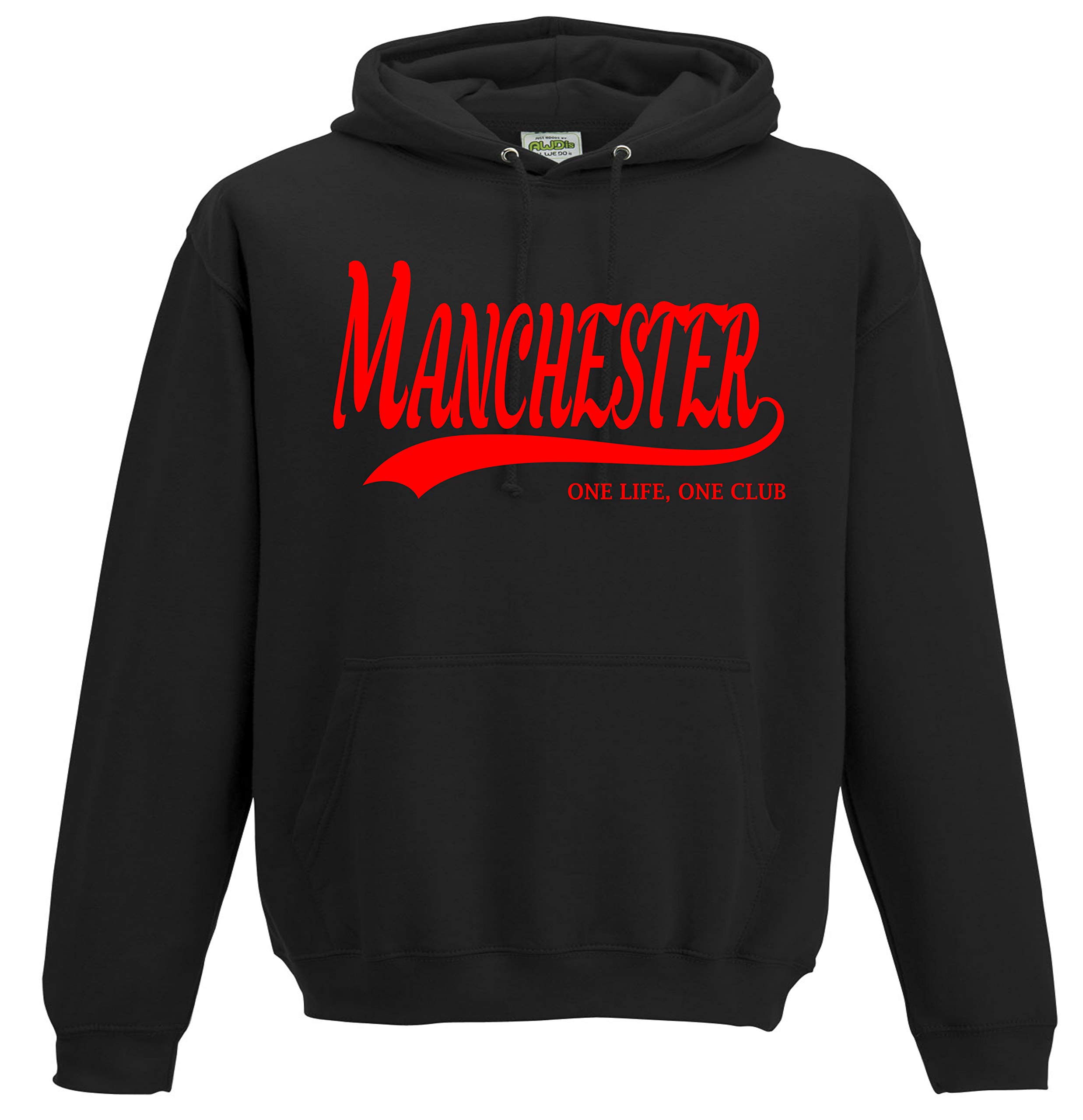 Manchester One Life, One Club. Premium Hoodie Gift Large Black