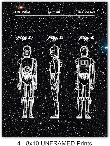 Miniatura 4 de Patent Prints Set - 8x10 Decor, Poster Set - Gift for Space Fans - Unframed Wall Art for Boys Bedroom, Kids Room Unframed