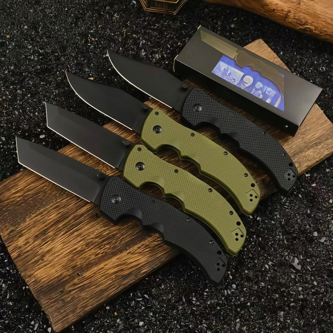 Generisch Klappmesser mit S35VN-Stahl und G10-Griff,Grün - Spitze