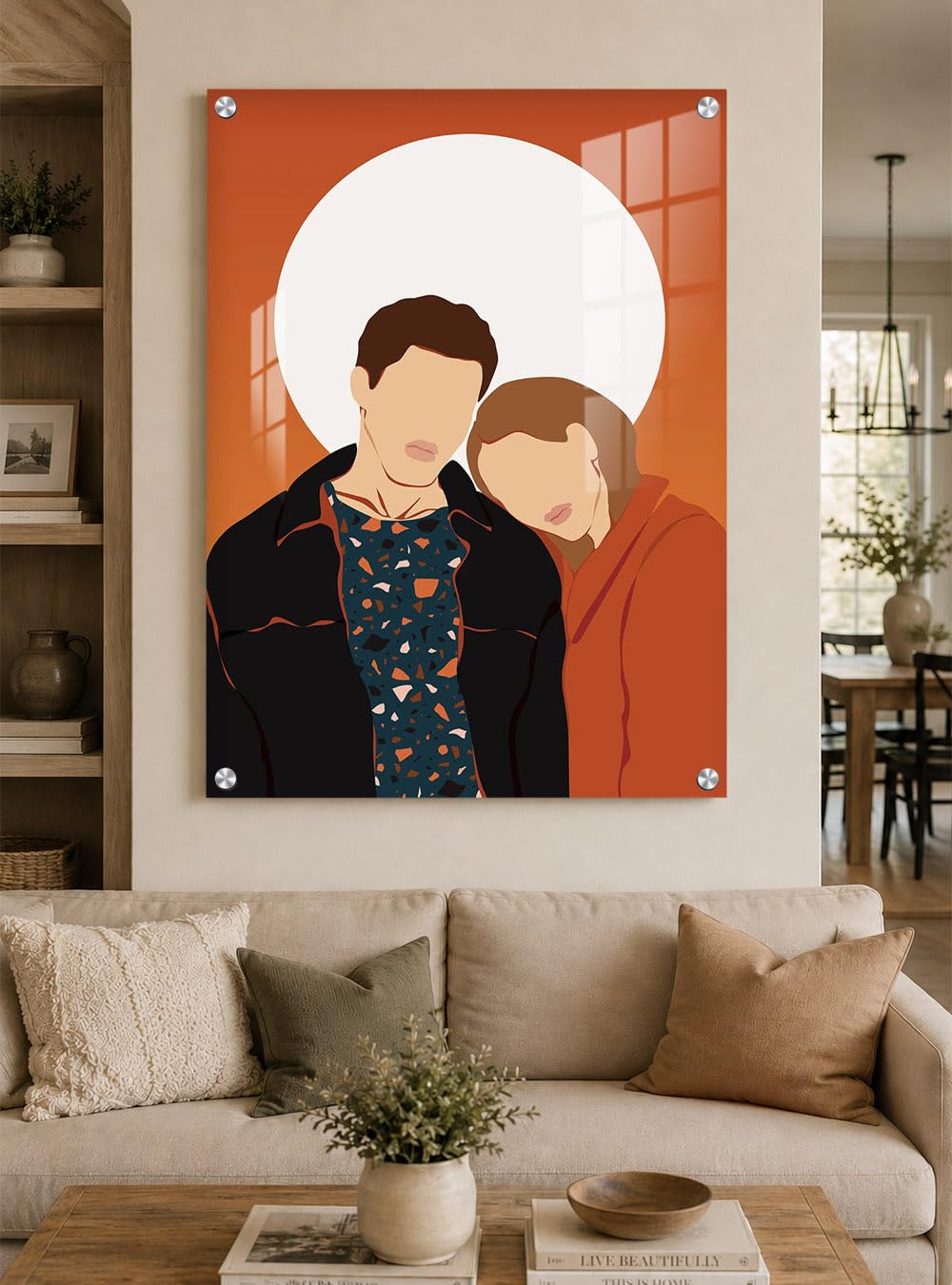 DesignSkinz Wall Art | Acrylic Glass Printed Art | Modern Decor for Living Room, Bedroom, Office, Study, Shelf (45x60inch) - Together Always