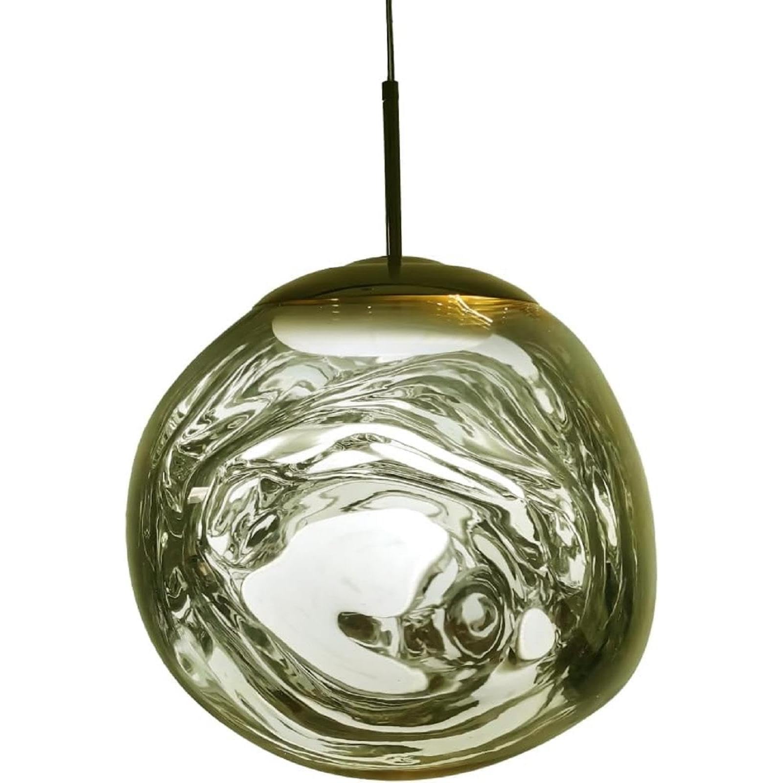 Suspension LED moderne en verre de lave design organique effet fusion