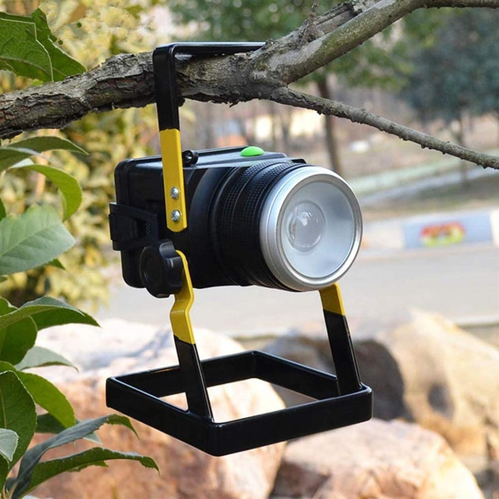 Rotating Zoom Portable 30W Rechargeable Lamp 18650 Battery Outdoor Lighting Flashlight Flood Light(with Battery)
