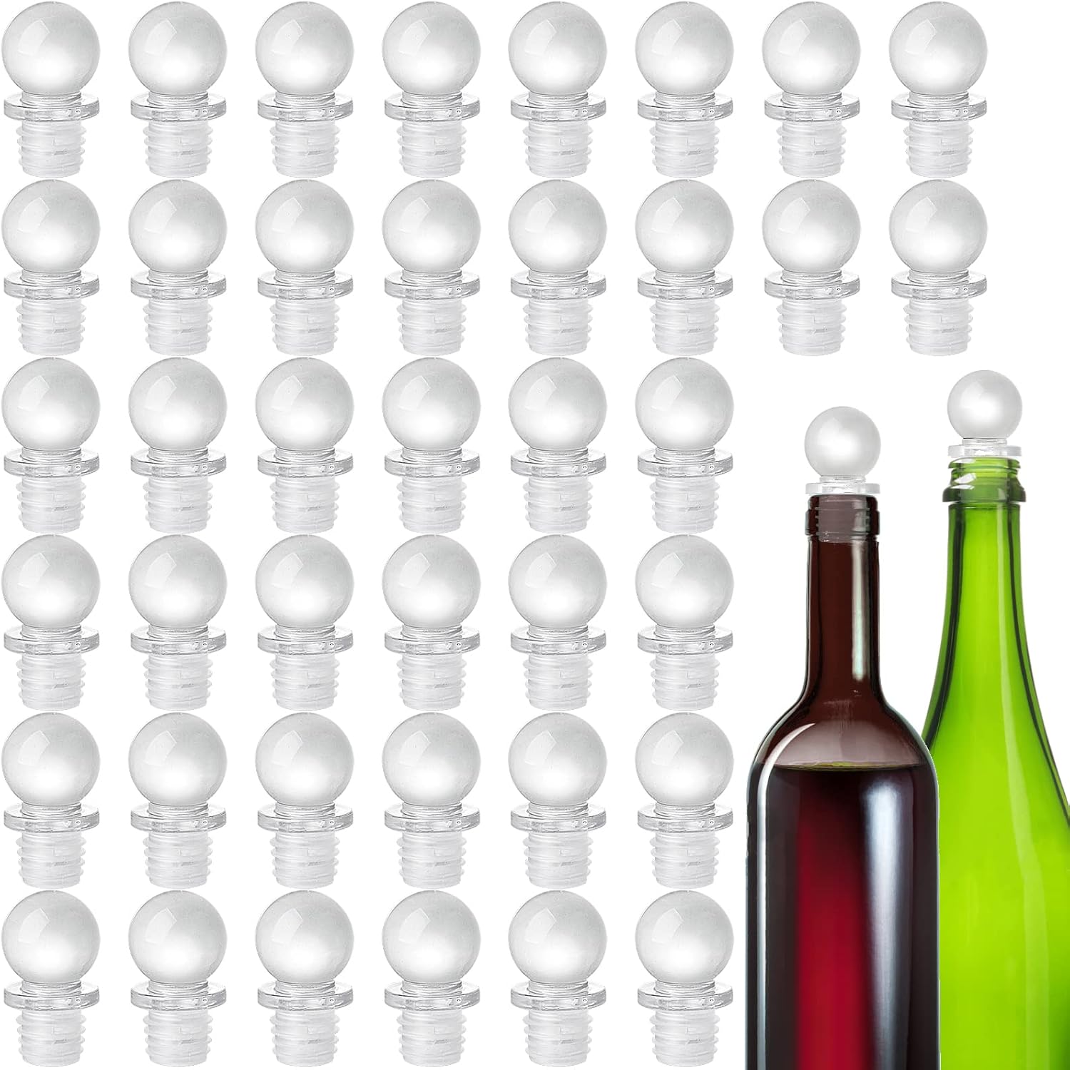 Hiceeden 40 Pack Wine Bottle Stoppers, Decorative Wine Stoppers with