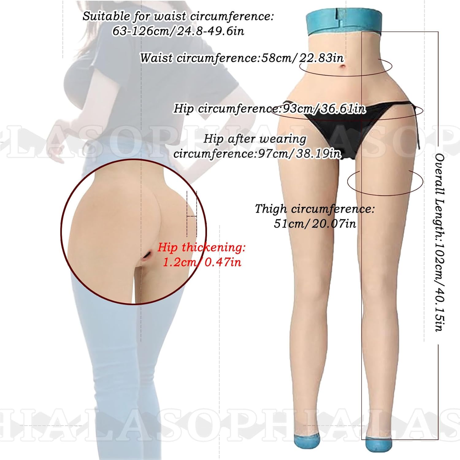 Realistic Ankle Length Sissy Panties Hip Enhancer Vagina Underwear Men Hiding Fake Pussy Boxer Briefs for Drag Queen