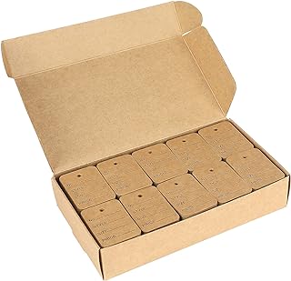 G2PLUS 1000 PCS Price Tags, 1.94x1.38 in Kraft Paper Tags, Clothes Size Labels Coupon Tag, Unstrung Marking Tag with Exqui